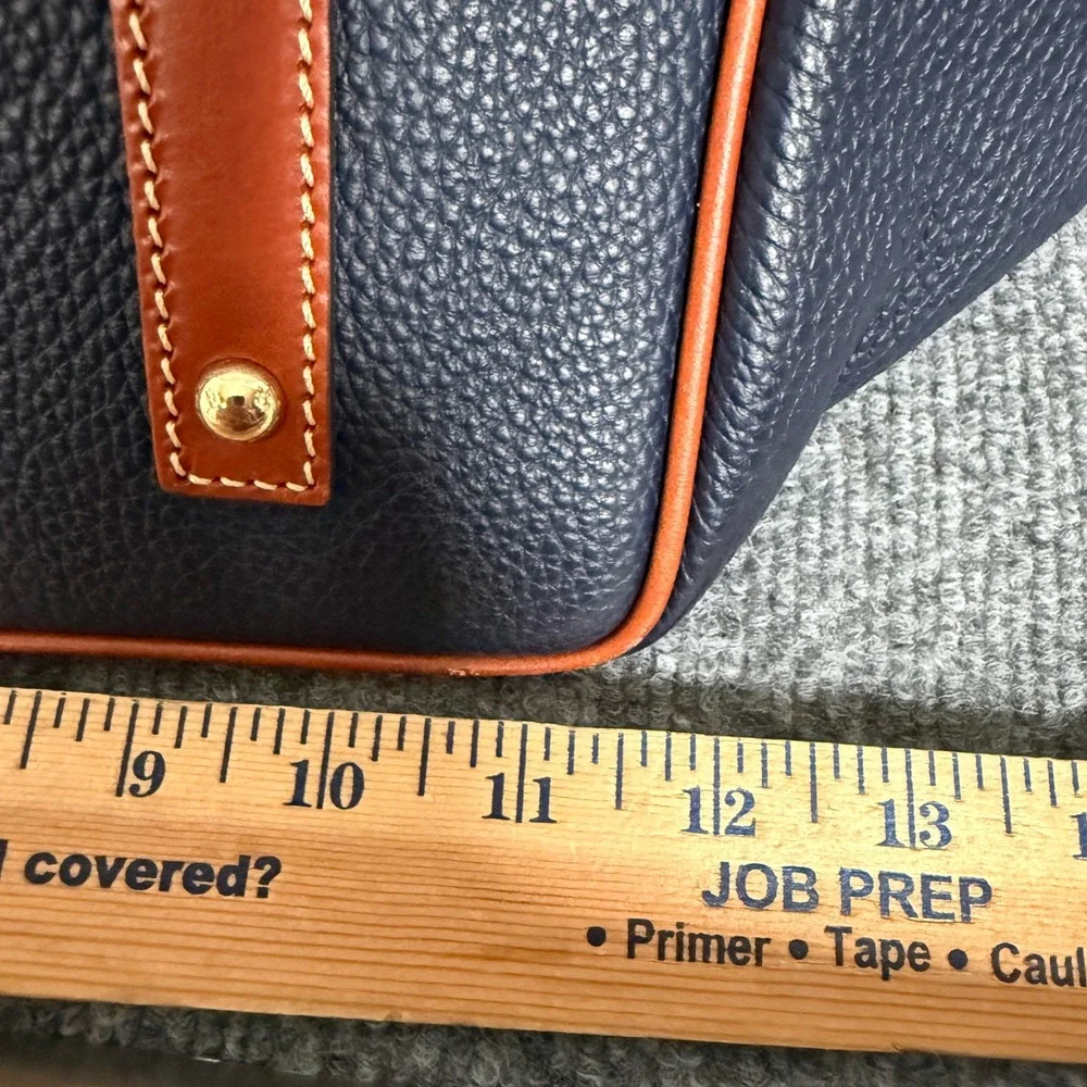 Dooney & Bourke Tobi Tote Bag Red Navy Pebble Leather Colorblock Inner Pocket